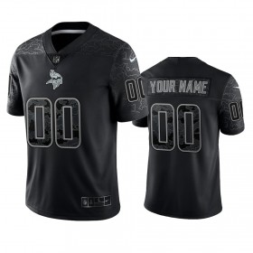 Camiseta Hombre NFL Minnesota Vikings Personalizar Negro Reflective Limited